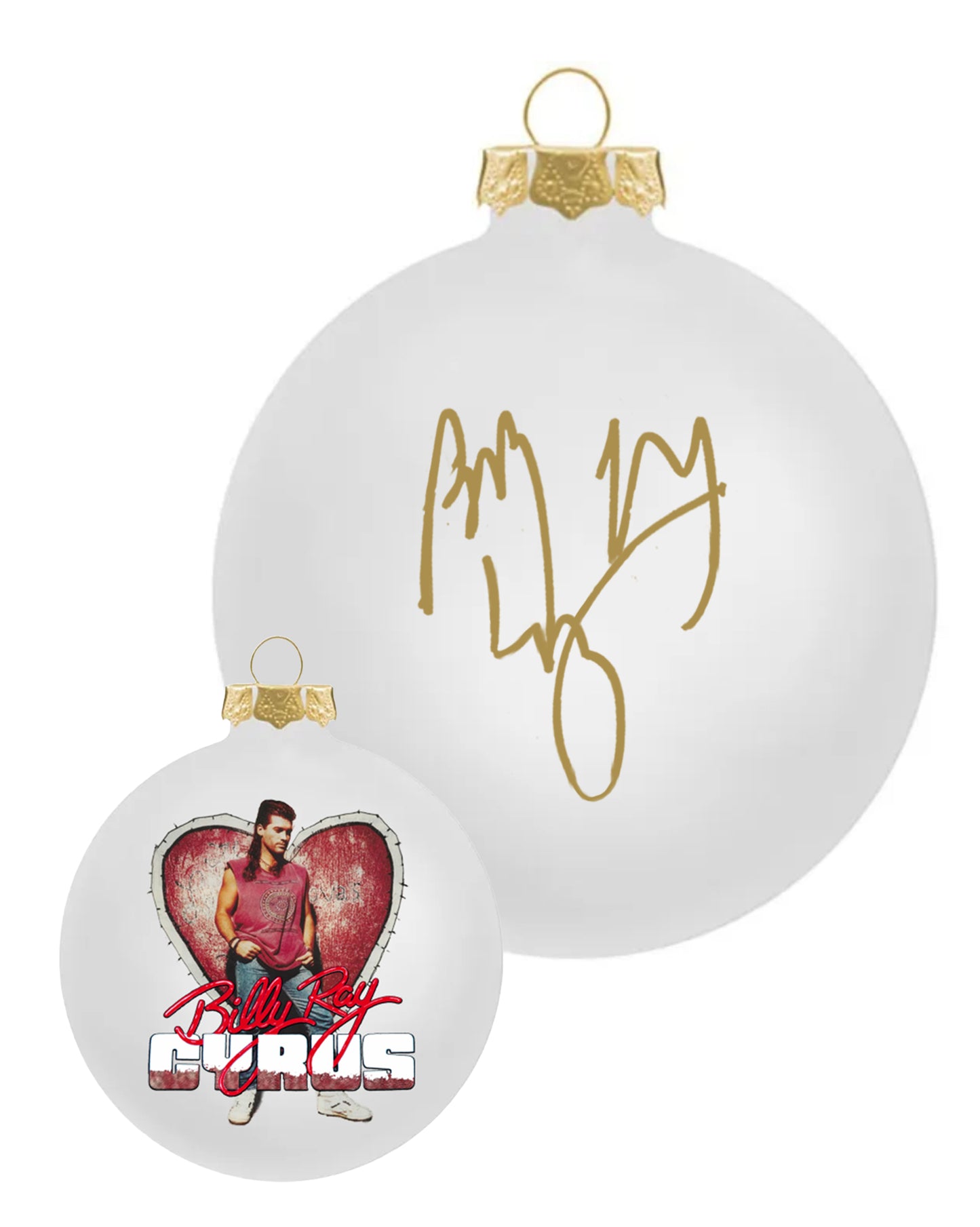 **HAND SIGNED** Billy Ray Cyrus Vintage Christmas Ornament  **VERY LIMITED**